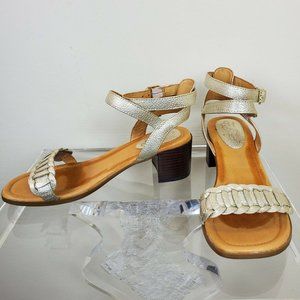 SPERRY Strappy Gold Cup Vivian Heel Sandals Shoes Women's Size 8.5